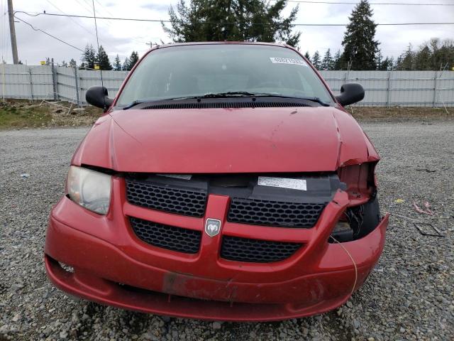 2B4GP44R22R704054 - 2002 DODGE GRAND CARA SPORT RED photo 5