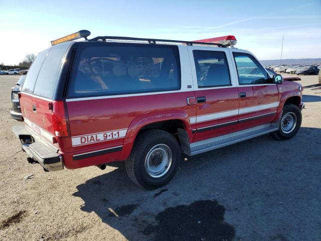 1GKGK26N2PJ720545 - 1993 GMC SUBURBAN K RED photo 3