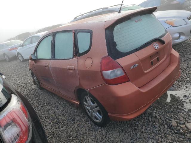 JHMGD38607S042226 - 2007 HONDA FIT S ORANGE photo 2