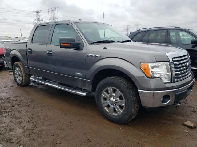 1FTFW1ET6CFC17510 - 2012 FORD F150 SUPERCREW GRAY photo 4
