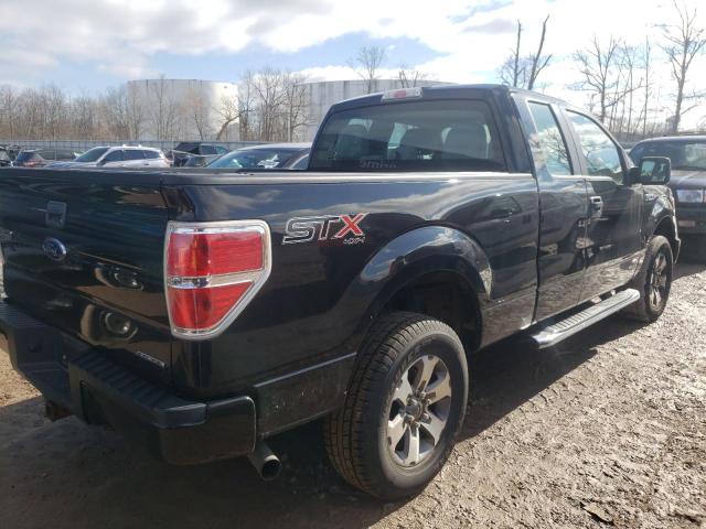 1FTFX1EF7EFA60385 - 2014 FORD F150 SUPER CAB BLACK photo 3