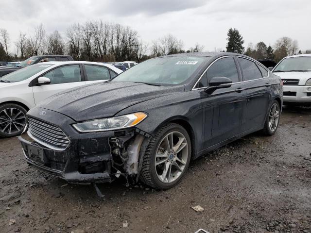 3FA6P0K98ER284301 - 2014 FORD FUSION TITANIUM BLACK photo 1