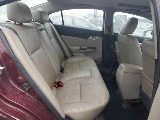 19XFB2F99EE244606 - 2014 HONDA CIVIC EXL მუქწითელი ფოტო 10