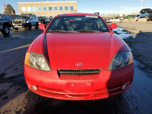 KMHHN65FX4U113016 - 2004 HYUNDAI TIBURON GT RED photo 5