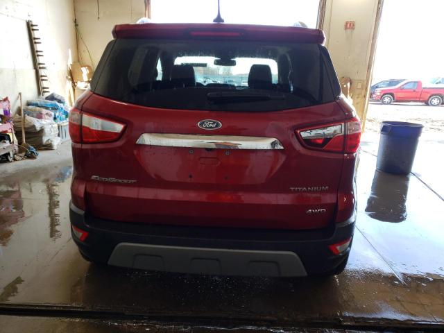 MAJ6P1WL8JC164941 - 2018 FORD ECOSPORT TITANIUM RED photo 6