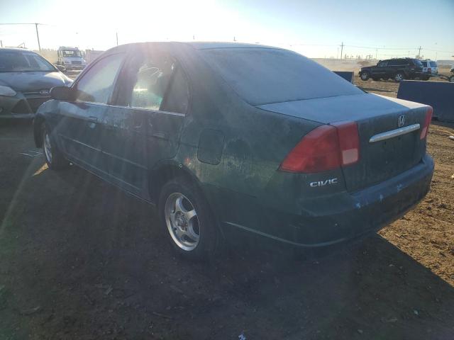 1HGES16572L079663 - 2002 HONDA CIVIC LX GREEN photo 2