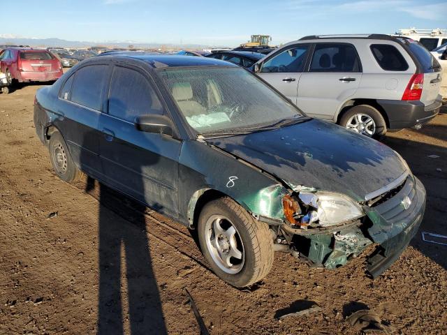 1HGES16572L079663 - 2002 HONDA CIVIC LX GREEN photo 4