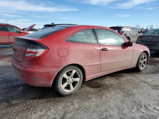 WDBRN40J25A731733 - 2005 MERCEDES-BENZ C 230K SPORT COUPE RED photo 3