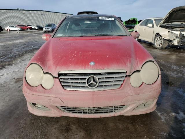 WDBRN40J25A731733 - 2005 MERCEDES-BENZ C 230K SPORT COUPE RED photo 5