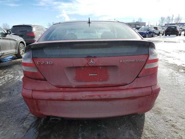 WDBRN40J25A731733 - 2005 MERCEDES-BENZ C 230K SPORT COUPE RED photo 6
