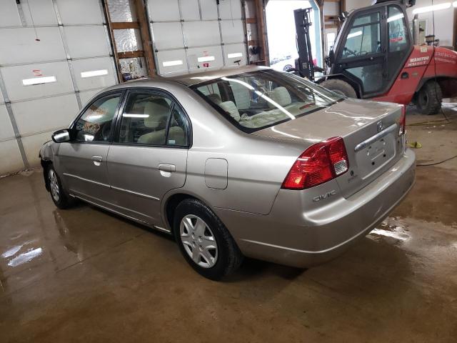 1HGES16673L034507 - 2003 HONDA CIVIC LX SILVER photo 2