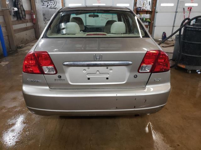 1HGES16673L034507 - 2003 HONDA CIVIC LX SILVER photo 6