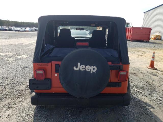 1J4FA29185P320559 - 2005 JEEP WRANGLER / SE ORANGE photo 3