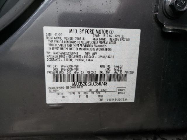 MAJ3S2GEXLC350748 - 2020 FORD ECOSPORT SE Boz foto 13