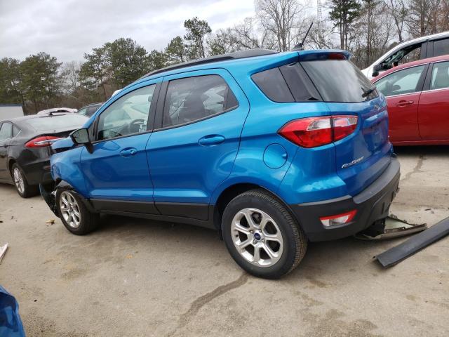 MAJ3P1TEXJC191552 - 2018 FORD ECOSPORT SE BLUE photo 2