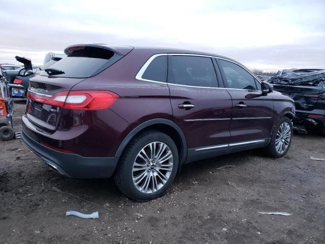 2LMPJ8LR0HBL38738 - 2017 LINCOLN MKX RESERVE برغندي صورة 3