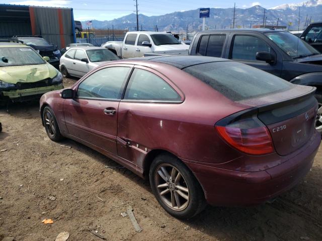 8WDBRN40J73A43411 - 2003 MERCEDES-BENZ C-CLASS MAROON photo 2