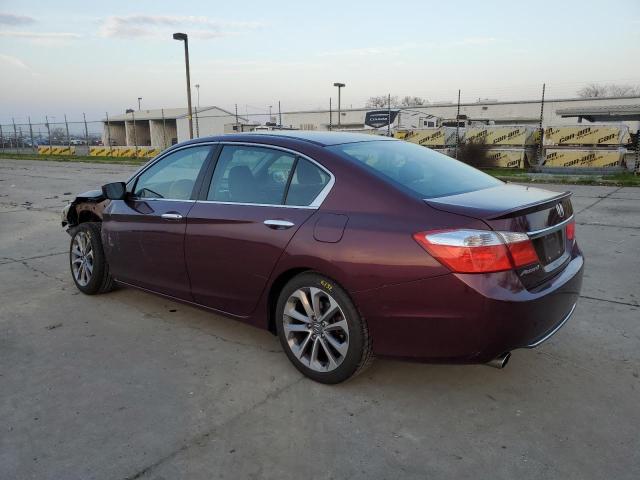 1HGCR2F53DA028118 - 2013 HONDA ACCORD SPORT BURGUNDY photo 2