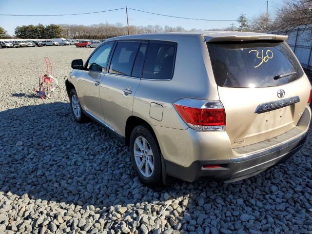 5TDBK3EH1DS243256 - 2013 TOYOTA HIGHLANDER BASE BEIGE photo 2