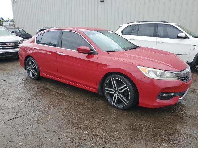 1HGCR2F57GA046111 - 2016 HONDA ACCORD SPORT RED photo 4