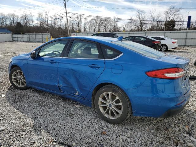 3FA6P0HD7LR135127 - 2020 FORD FUSION SE BLUE photo 2