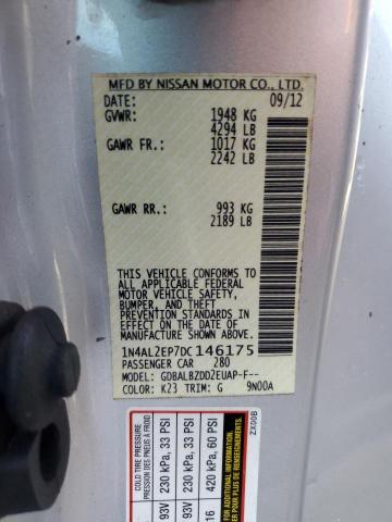 1N4AL2EP7DC146175 - 2013 NISSAN ALTIMA S SILVER photo 12