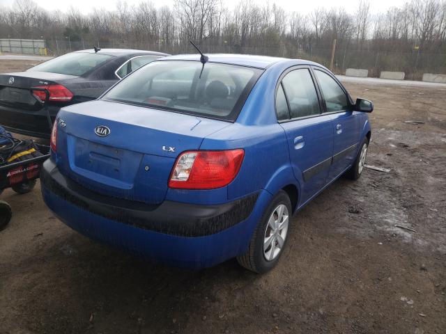 KNADE123466162362 - 2006 KIA RIO BLUE photo 4