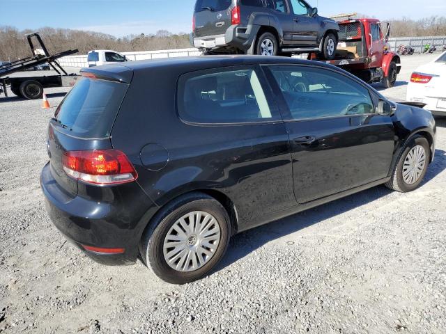 WVWBB7AJ7CW302664 - 2012 VOLKSWAGEN GOLF BLACK photo 3