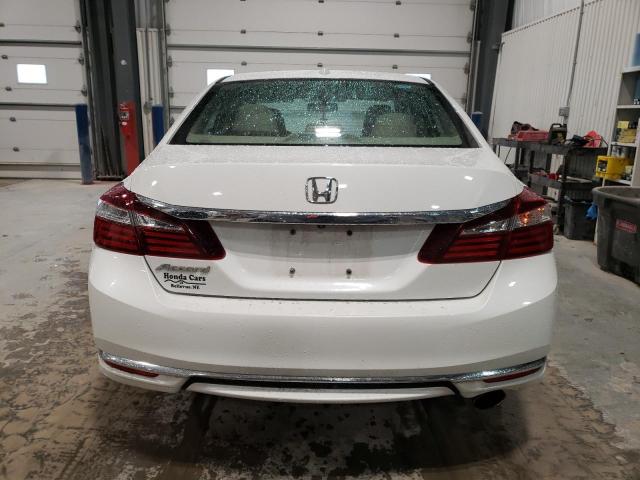 1HGCR2F89HA089912 - 2017 HONDA ACCORD EXL WHITE photo 6