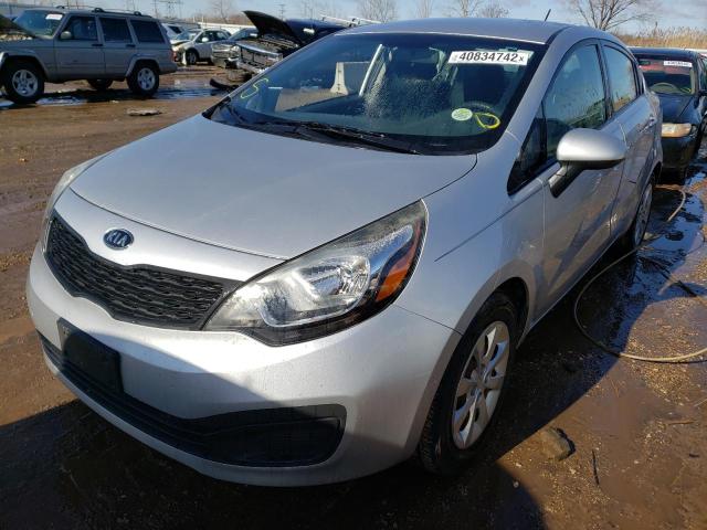 KNADM4A39C6087112 - 2012 KIA RIO LX SILVER photo 2