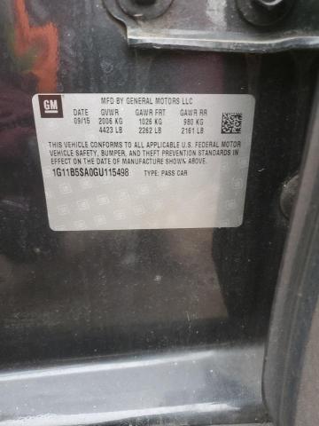 1G11B5SA0GU115498 - 2016 CHEVROLET MALIBU LIM LS BLACK photo 13