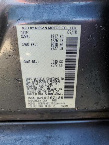 1N4AL3AP9JC267488 - 2018 NISSAN ALTIMA 2.5 GRAY photo 13