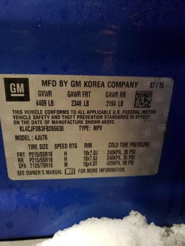 KL4CJFSB3FB265630 - 2015 BUICK ENCORE CONVENIENCE 蓝色 照片 12