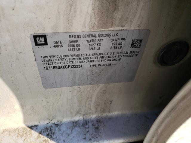 1G11B5SAXGF122334 - 2016 CHEVROLET MALIBU LIM LS فضي صورة 13