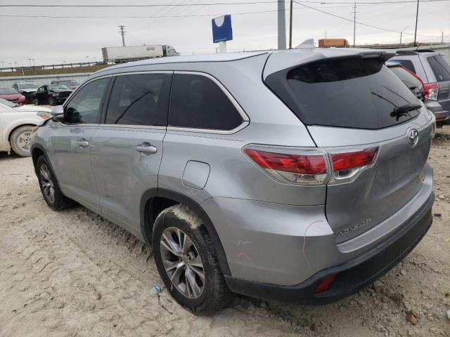 5TDKKRFH5FS099201 - 2015 TOYOTA HIGHLANDER XLE 银色 照片 2