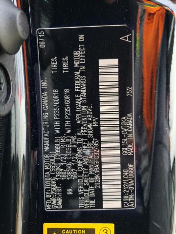 2T2BK1BA5FC327857 - 2015 LEXUS RX 350 BASE BLACK photo 12