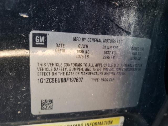 1G1ZC5EU0BF197607 - 2011 CHEVROLET MALIBU 1LT 黑色 照片 10