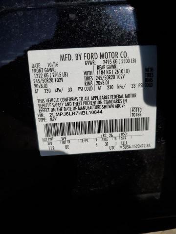 2LMPJ6LR7HBL10844 - 2017 LINCOLN MKX RESERVE BLACK photo 12