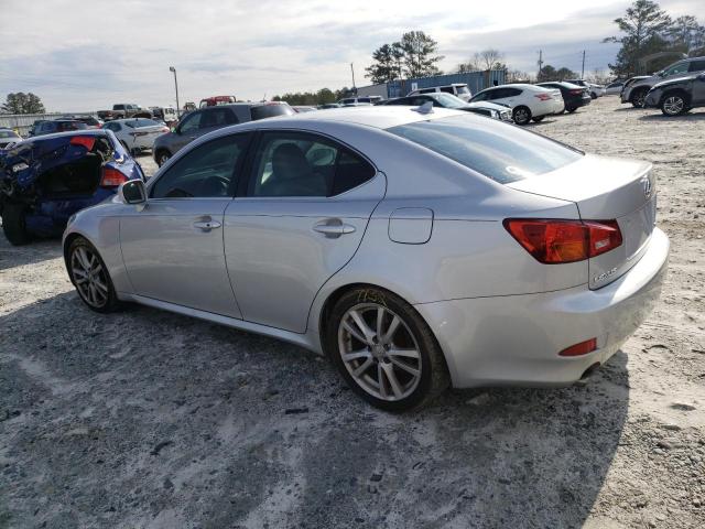 JTHBK262775036030 - 2007 LEXUS IS250 250 SILVER photo 2