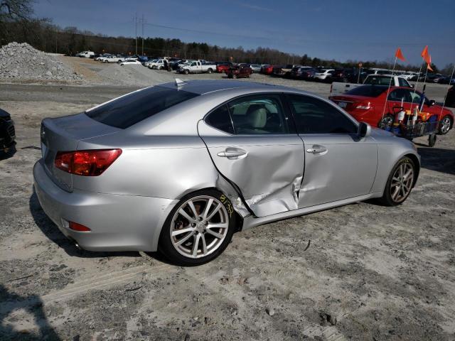 JTHBK262775036030 - 2007 LEXUS IS250 250 SILVER photo 3