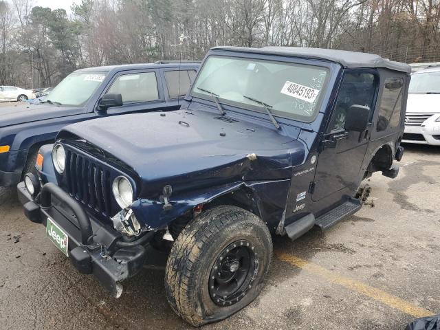 1J4FA29P6YP781686 - 2000 JEEP WRANGLER / SE BLUE photo 1