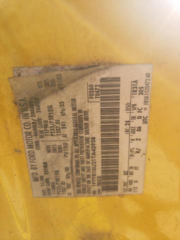 1FTYR10U31TA43958 - 2001 FORD RANGER YELLOW photo 13