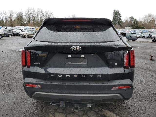 5XYRLDLC3MG039029 - 2021 KIA SORENTO S BLACK photo 6