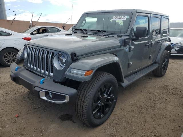 1C4JJXP6XNW229326 - 2022 JEEP WRANGLER U SAHARA 4XE GRAY photo 1