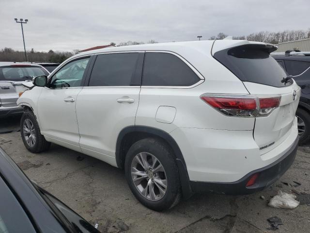 5TDBKRFH0FS166867 - 2015 TOYOTA HIGHLANDER LE WHITE photo 2