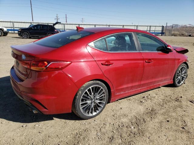 KMHD04LB3JU679578 - 2018 HYUNDAI ELANTRA SPORT RED photo 3