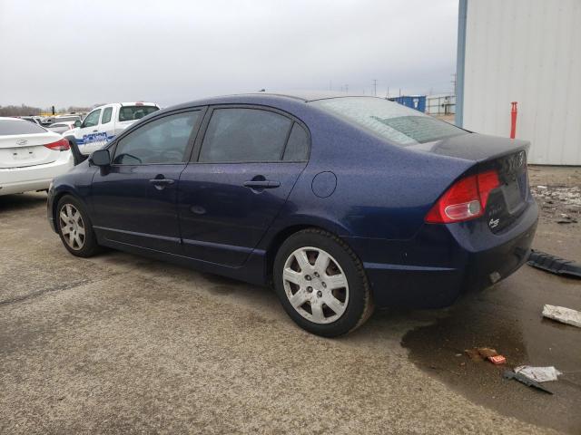 1HGFA16517L051257 - 2007 HONDA CIVIC LX BLUE photo 2