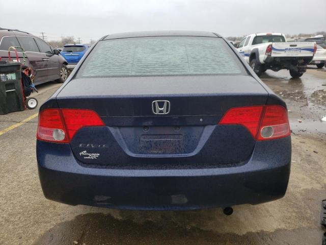 1HGFA16517L051257 - 2007 HONDA CIVIC LX BLUE photo 6