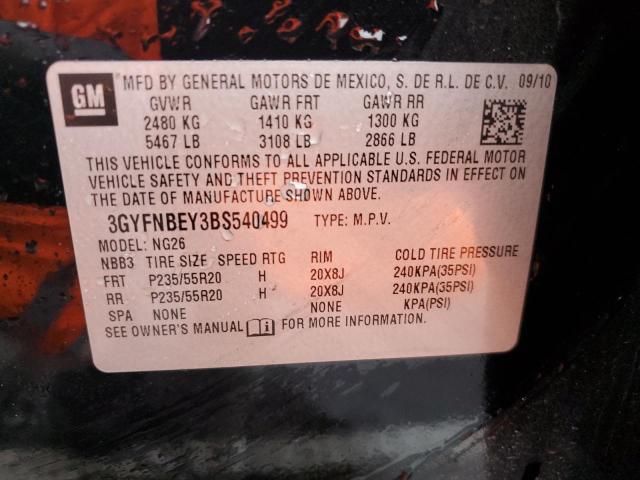 3GYFNBEY3BS540499 - 2011 CADILLAC SRX PERFORMANCE COLLECTION Қара фото 13