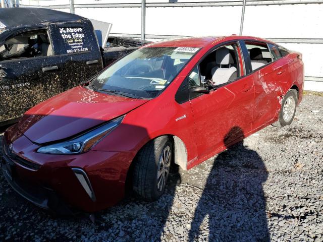 JTDL9MFU4M3026576 - 2021 TOYOTA PRIUS LE RED photo 1